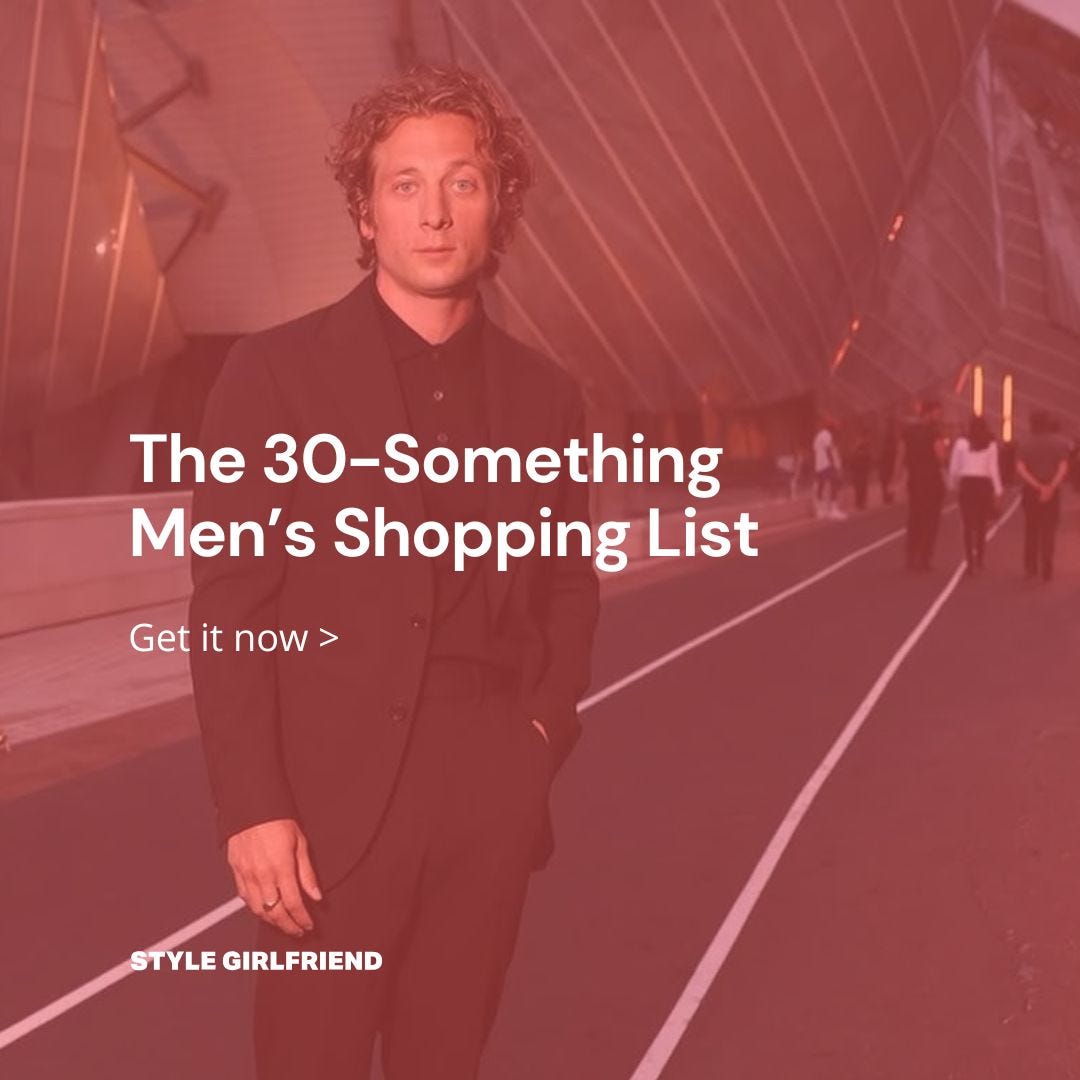 30-something men's shopping list