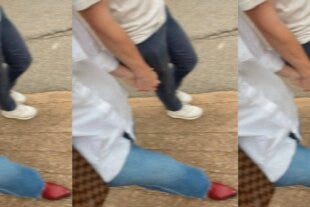 couple holding hands and walking