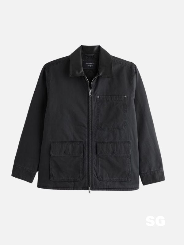 abercrombie and fitch black jacket