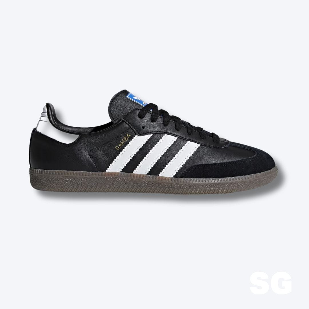 black adidas samba sneakers