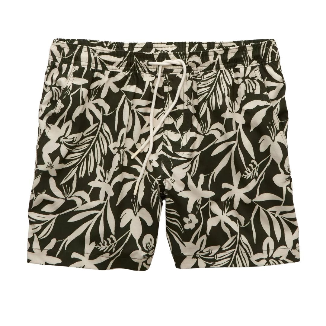 ae 5" patterned swim trunks