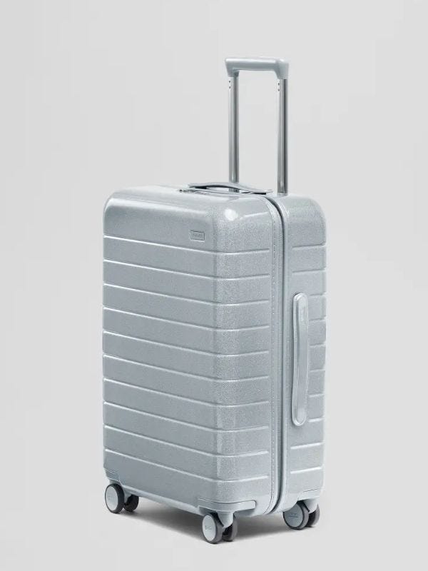 silver suitcase
