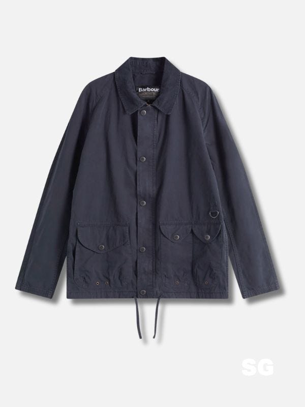 barbour navy Utility Casual Chore Jacket