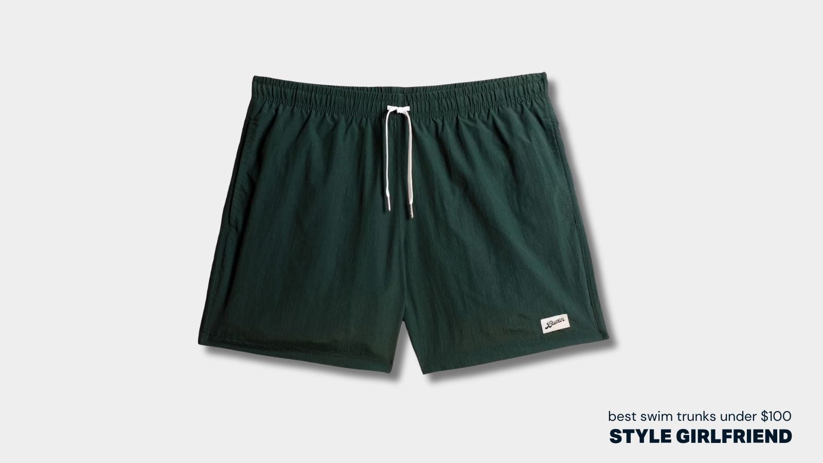 bather trunk co. Classic Solid Swim Short - 5.5" in pine
