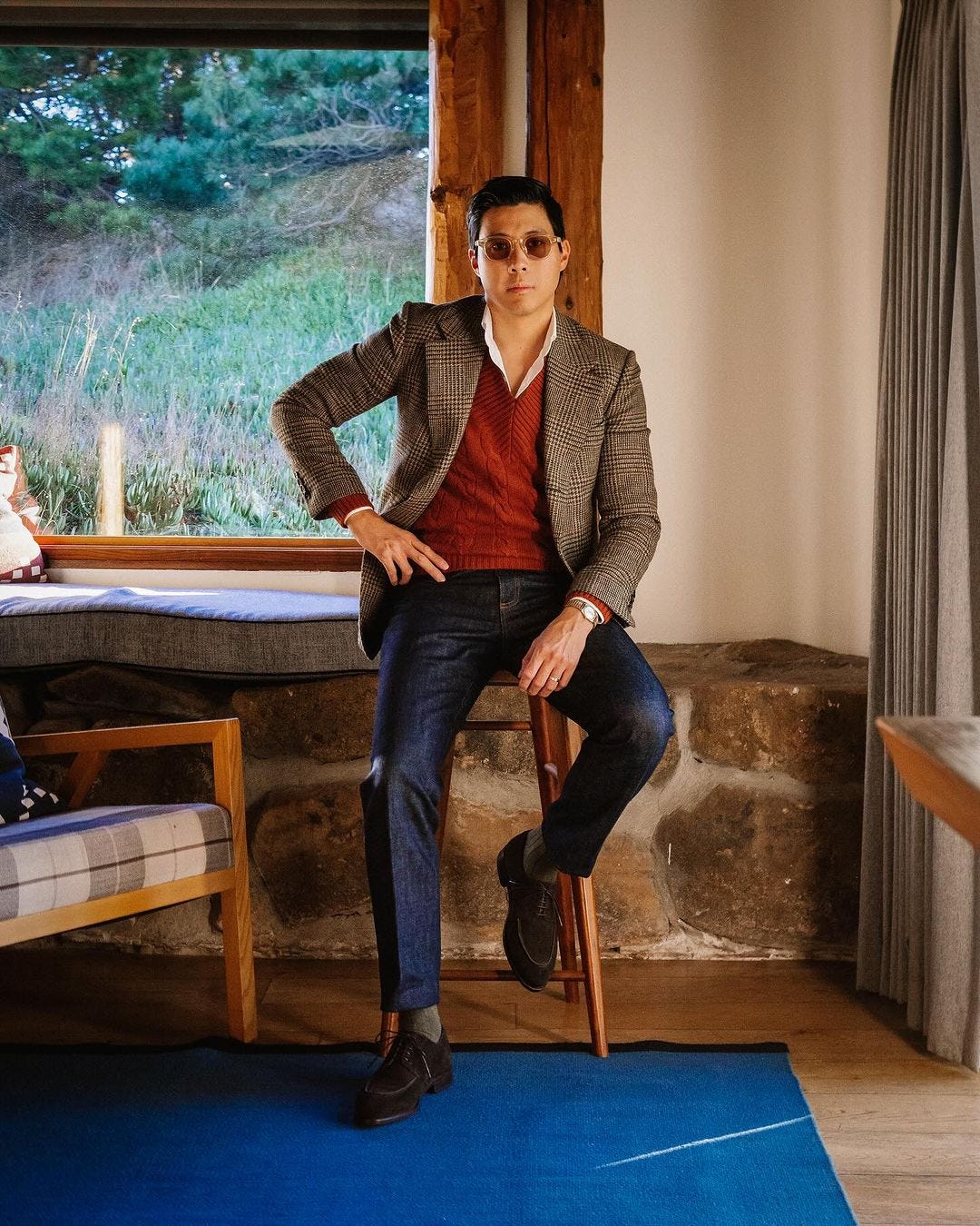 men's outfits with sport coat and jeans