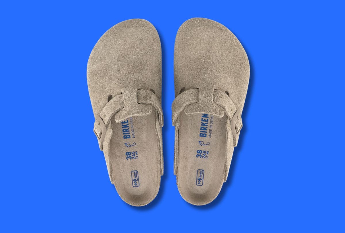 Birkenstock Boston Soft Clog in taupe