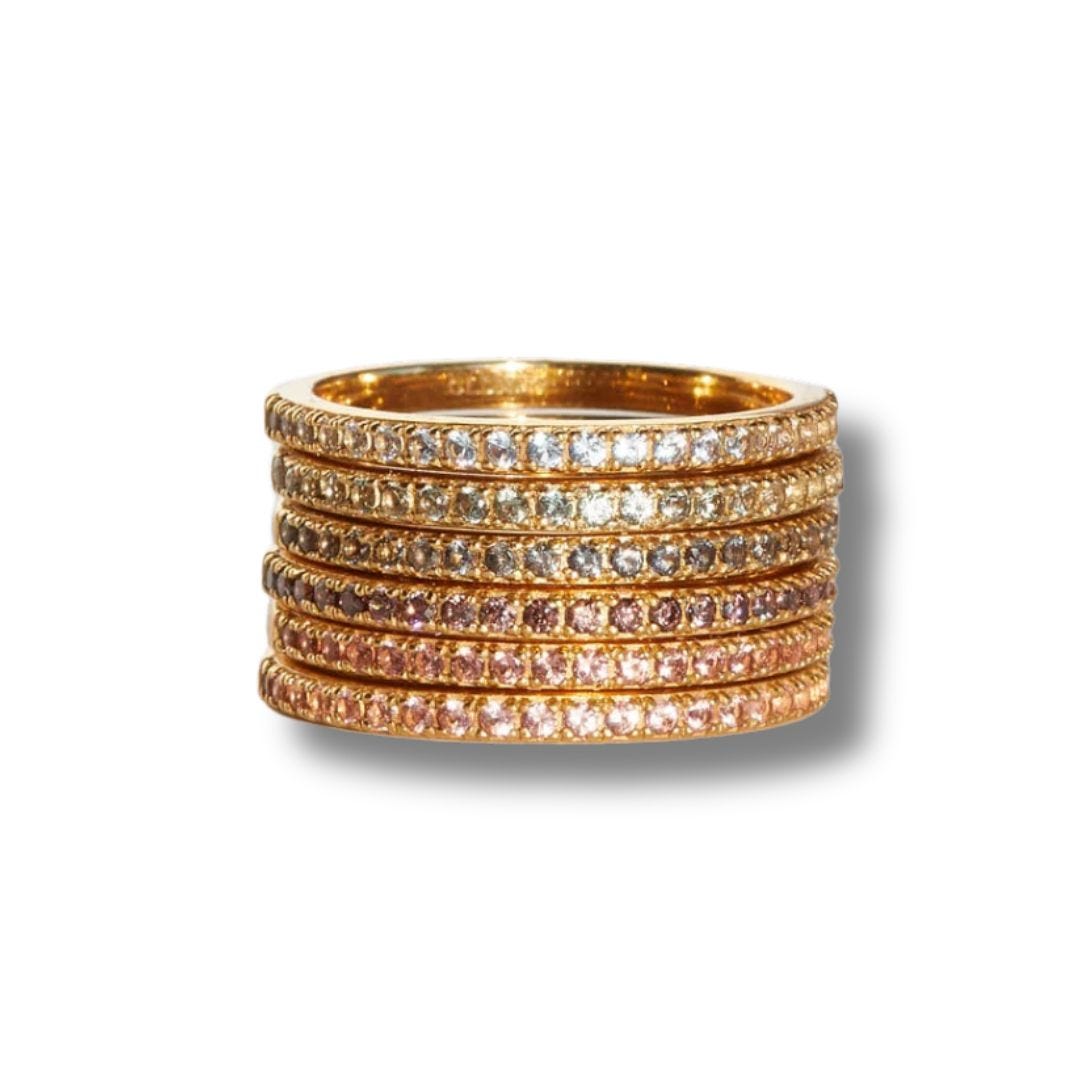 birthstone stacking rings