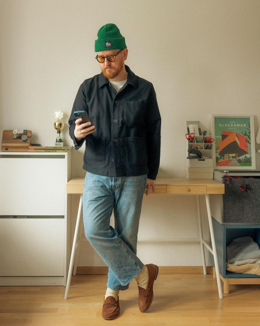 men's jeans outfit with loafers