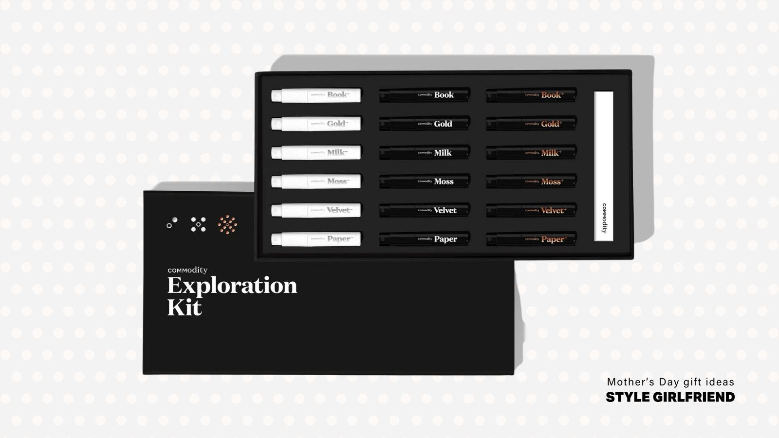 commodity exploration fragrance kit, part of a roundup of 7 stylish Mother's Day gifts to shop on Style Girlfriend