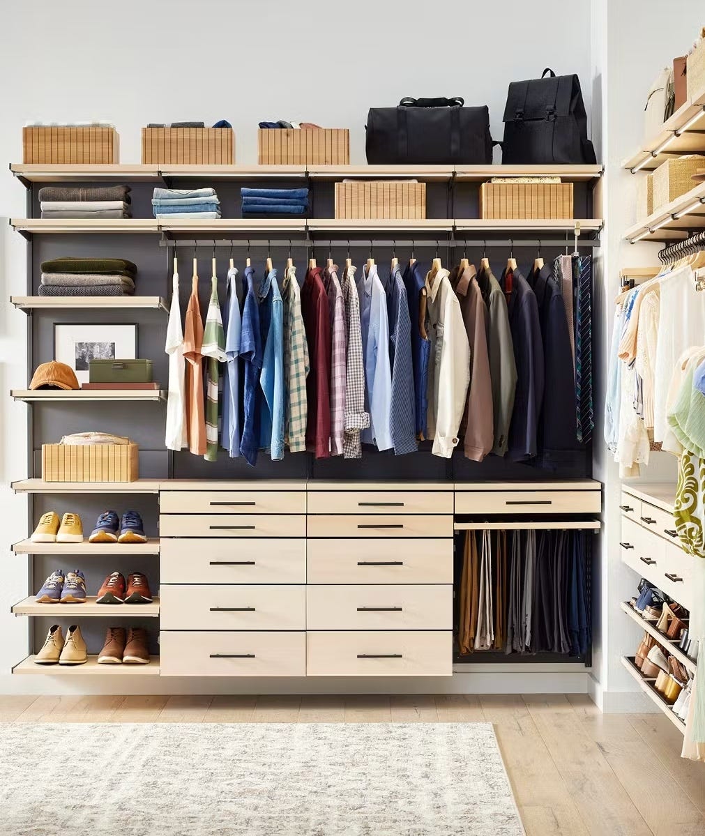well-organized closet