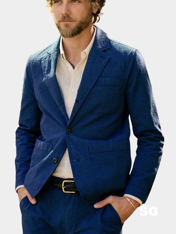 seersucker summer wedding suit