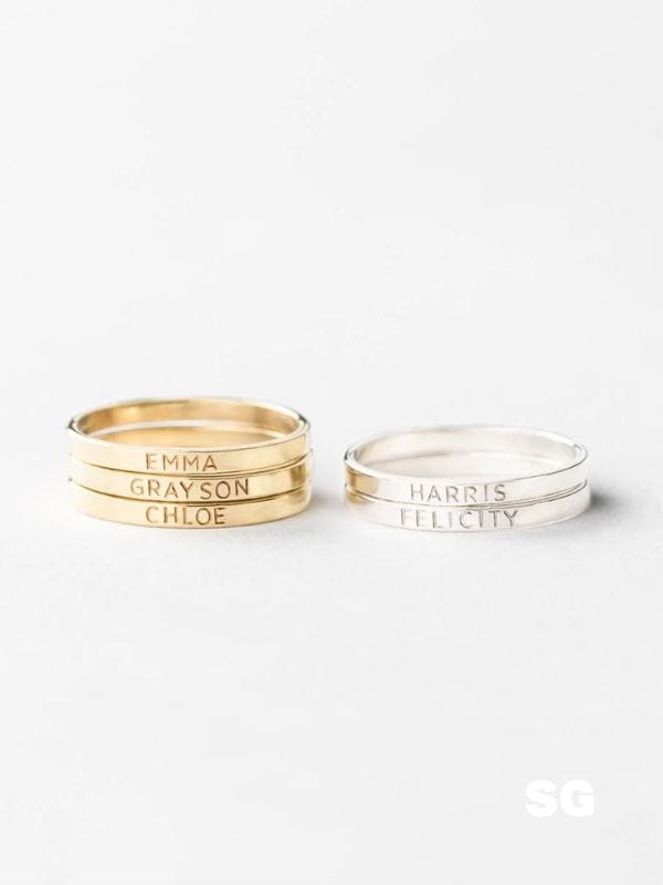 gldn rhone stacking rings in gold and silver