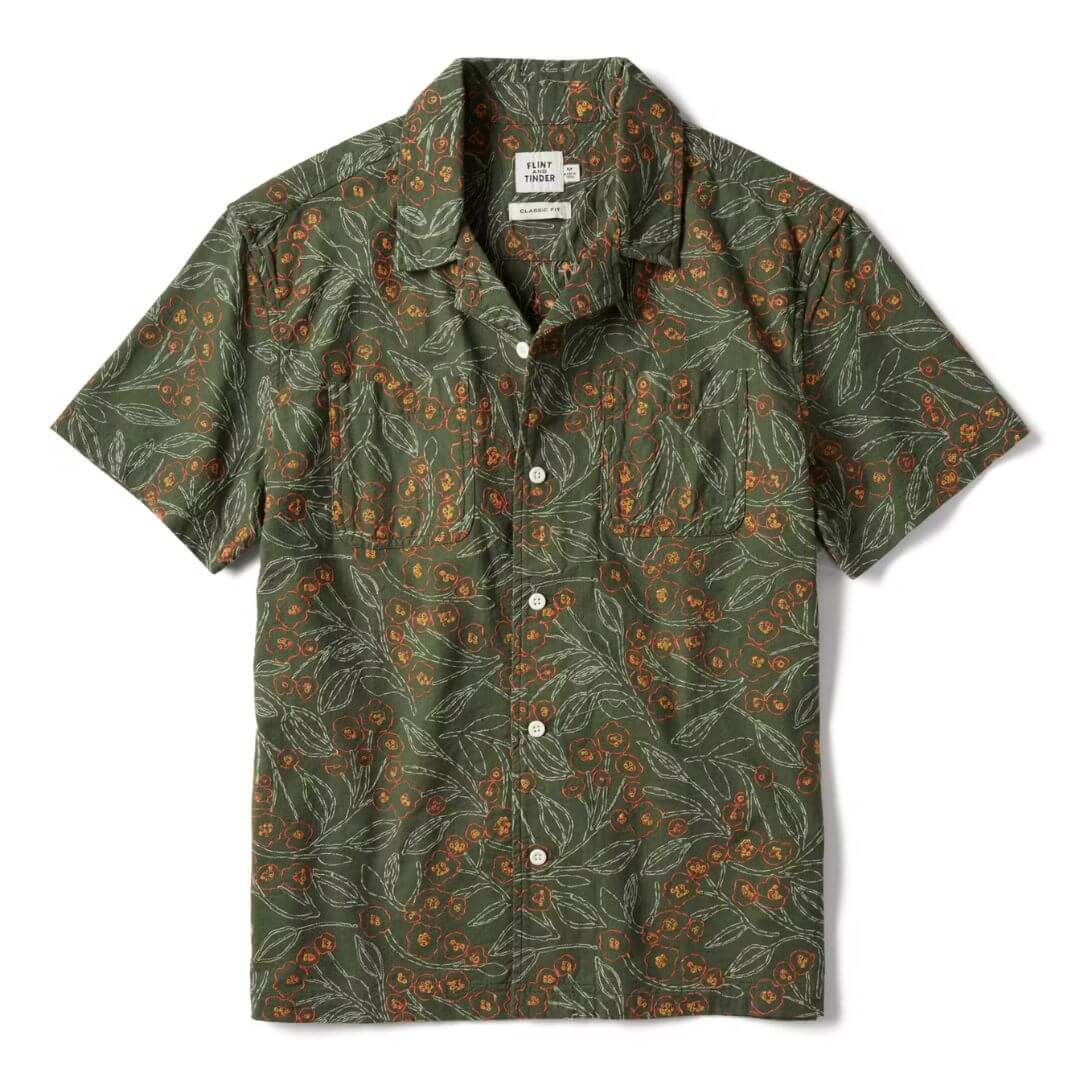 Embroidered Camp Shirt