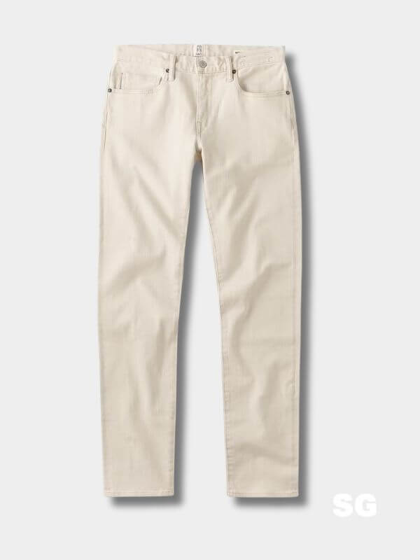 men's white jeans
