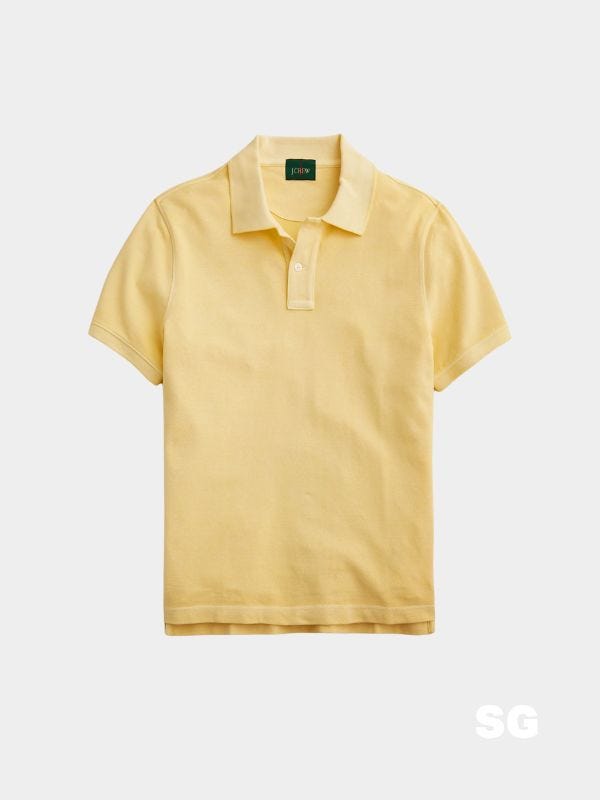 yellow polo shirt