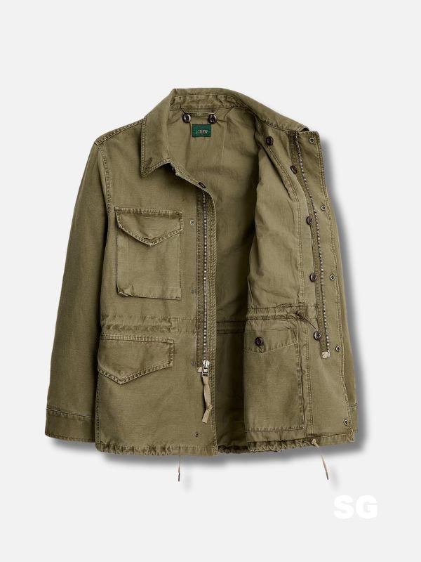j.crew green field jacket