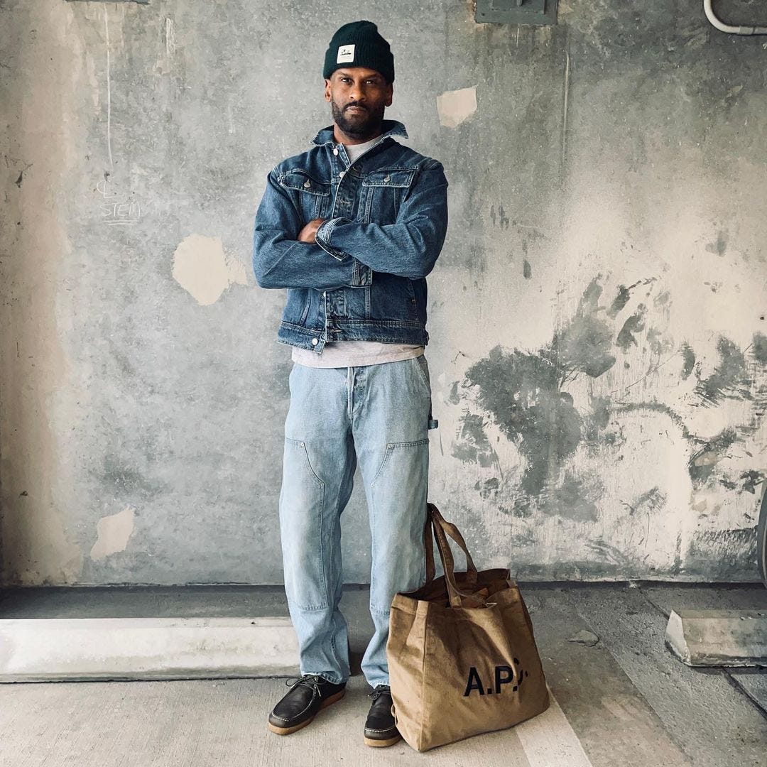 men's workwear jeans outfit