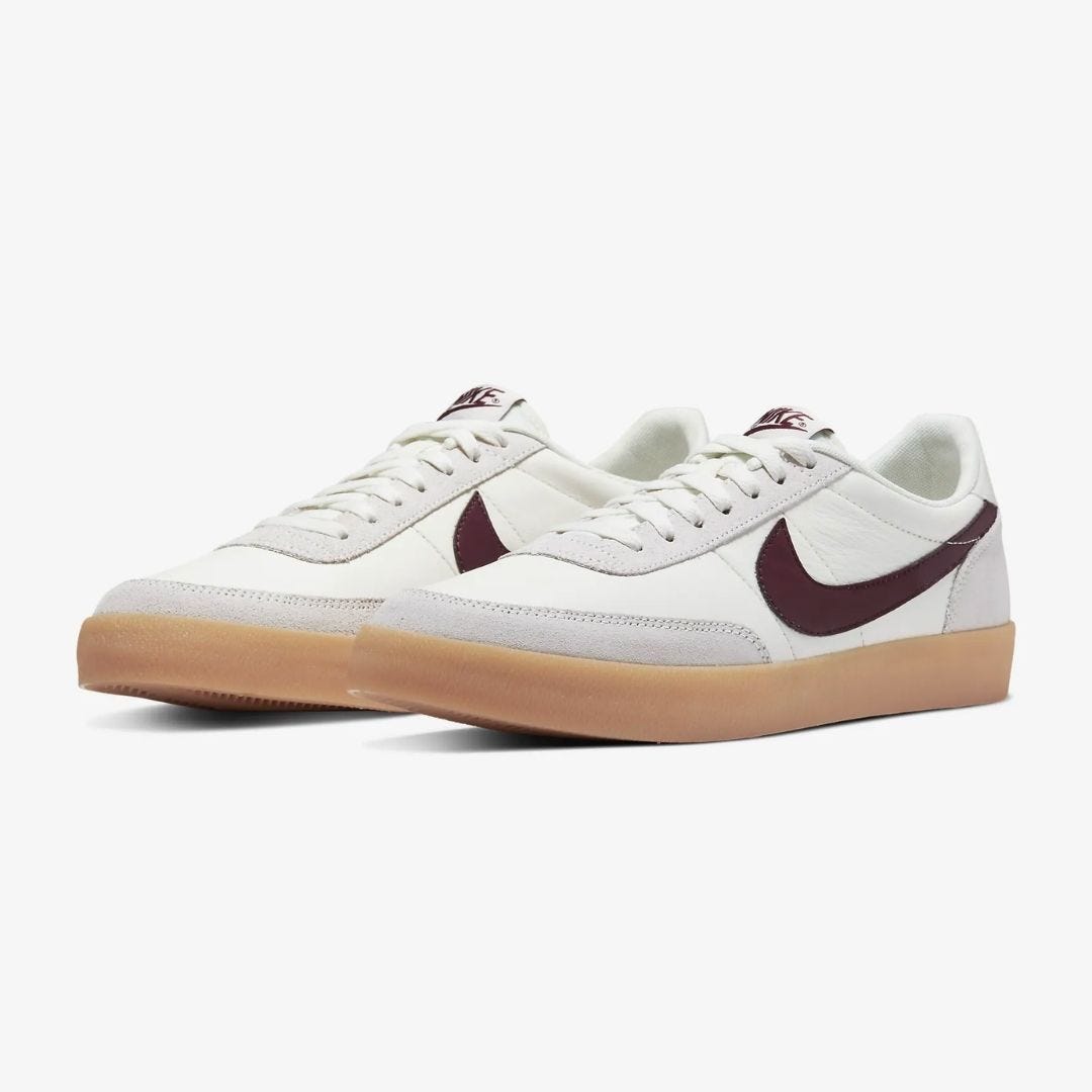 nike killshot sneakers burgundy