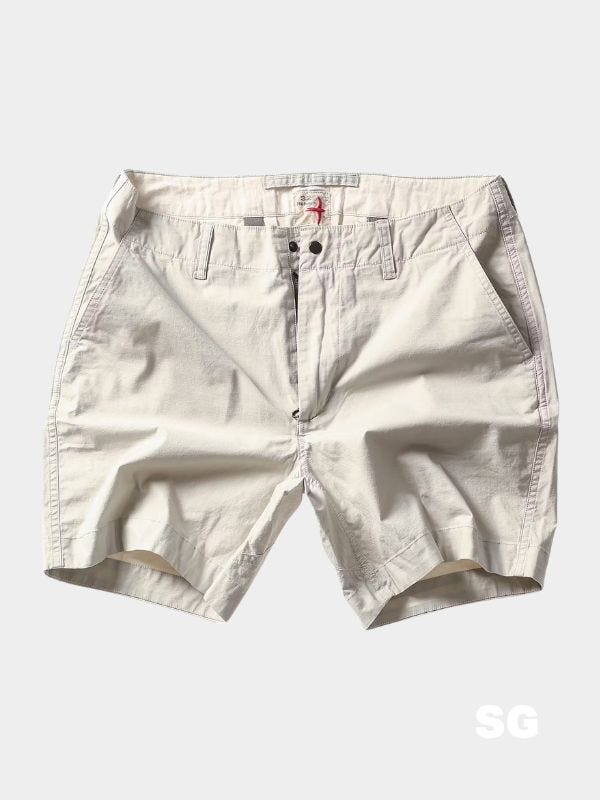 off-white chino shorts
