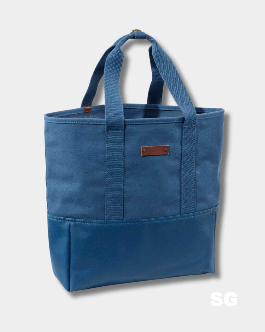 blue canvas bag