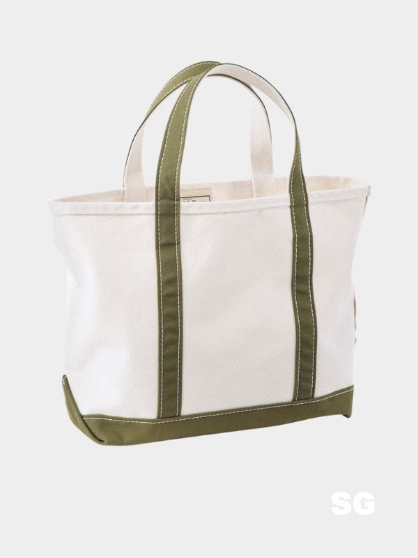 ll bean boat and tote bag