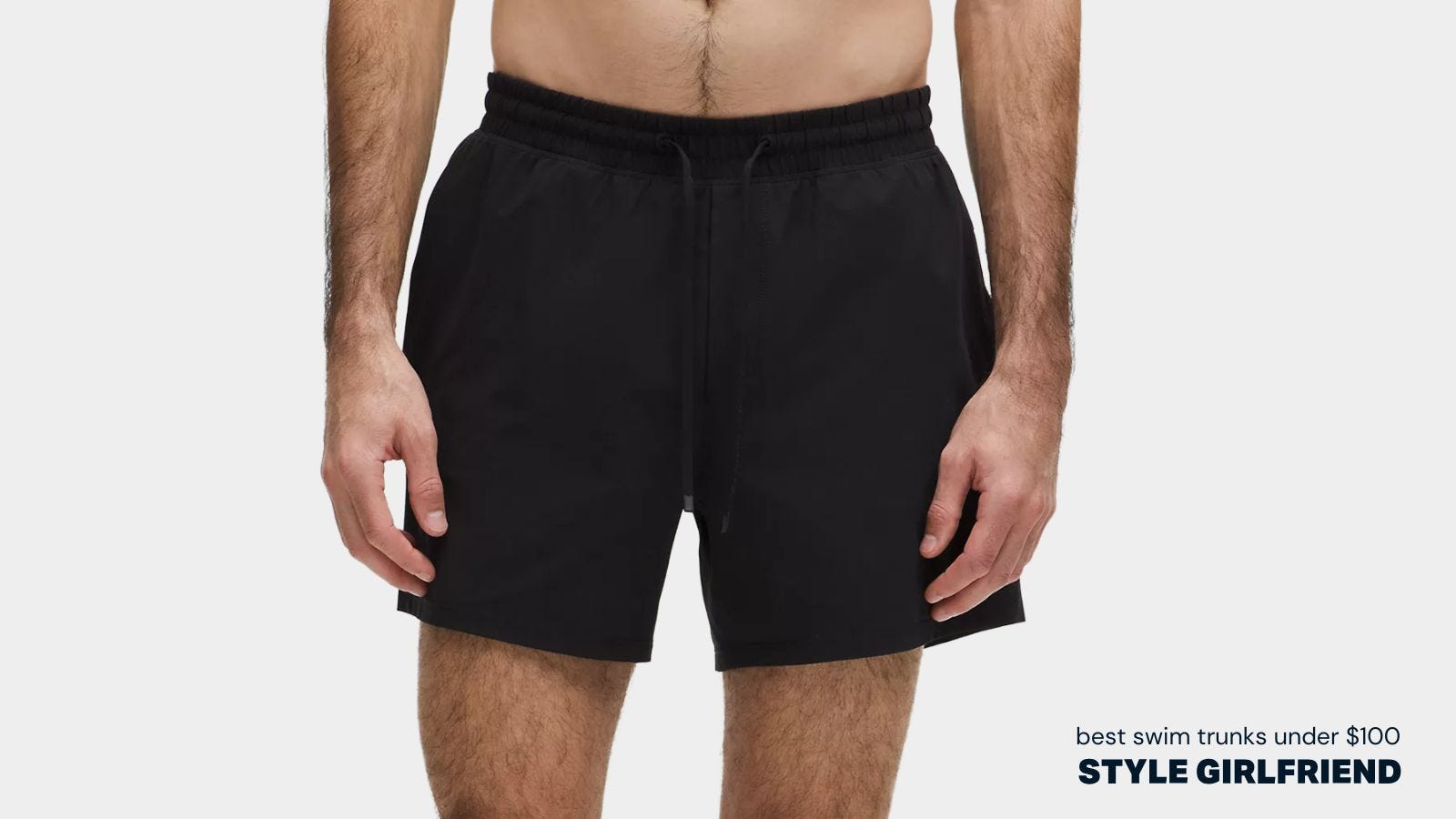 lululemon 5" lined swim shorts in black