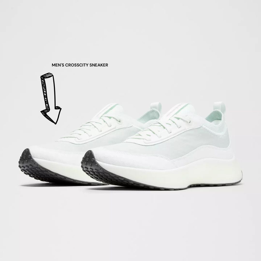 pair of white sneakers