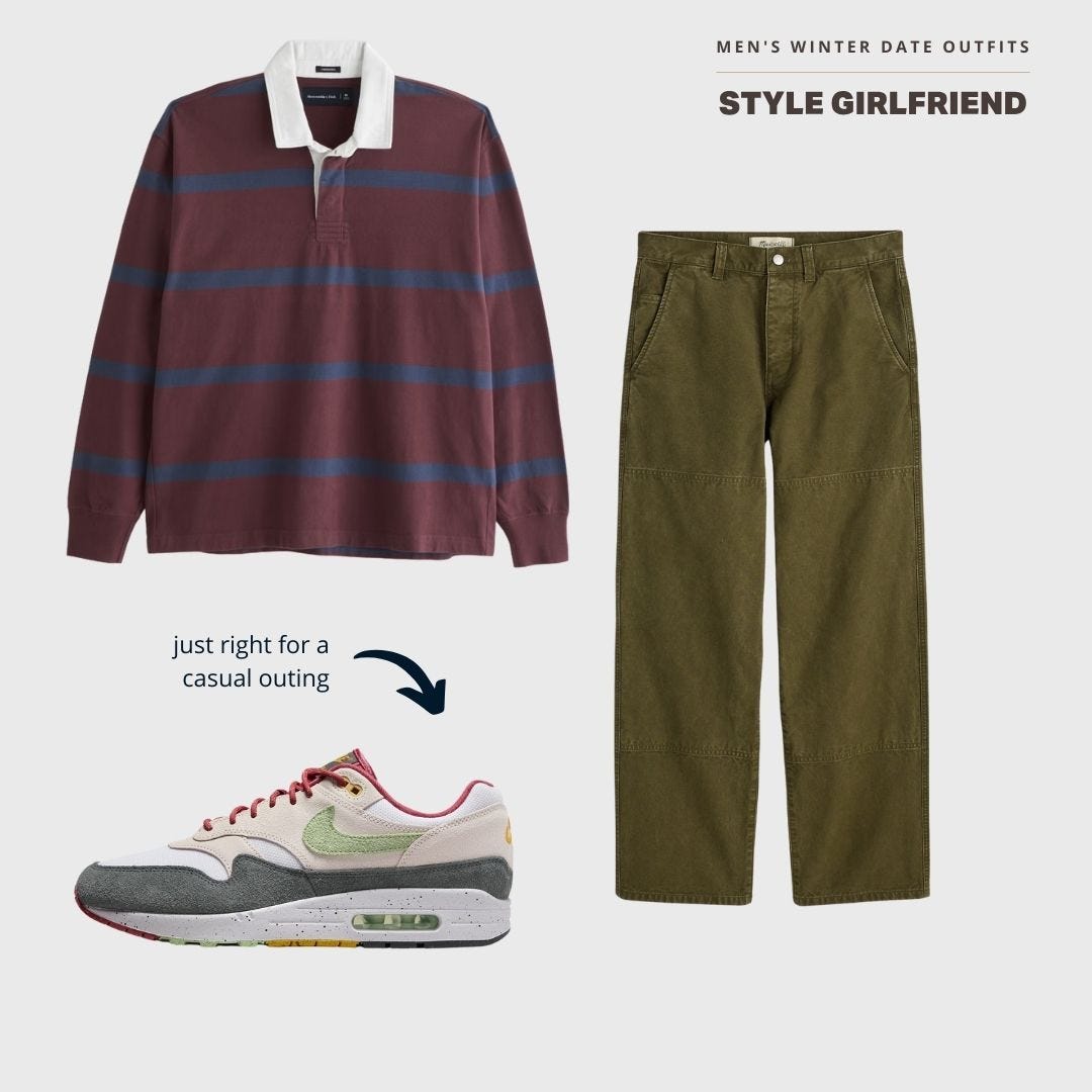 casual men's winter date outfit