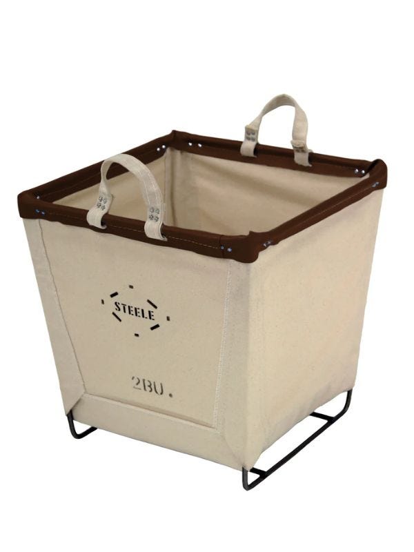 canvas basket with handles