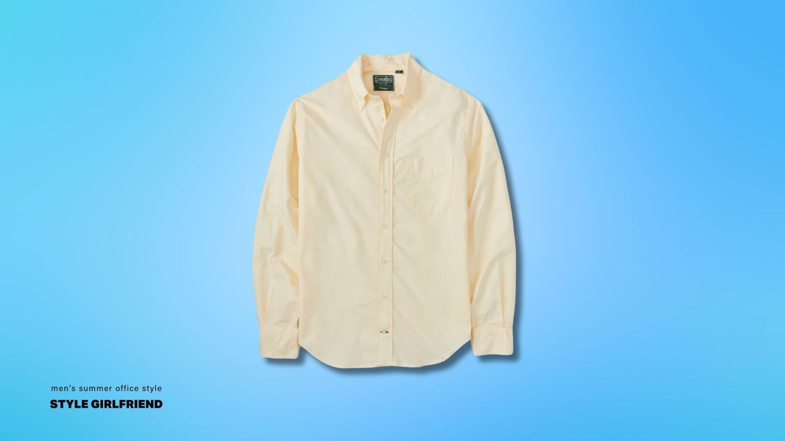 yellow oxford shirt