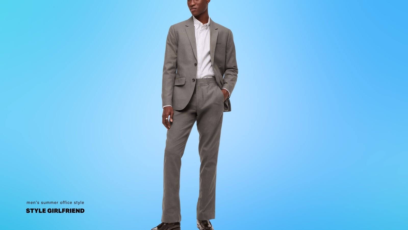 man wearing a summer-weight suit