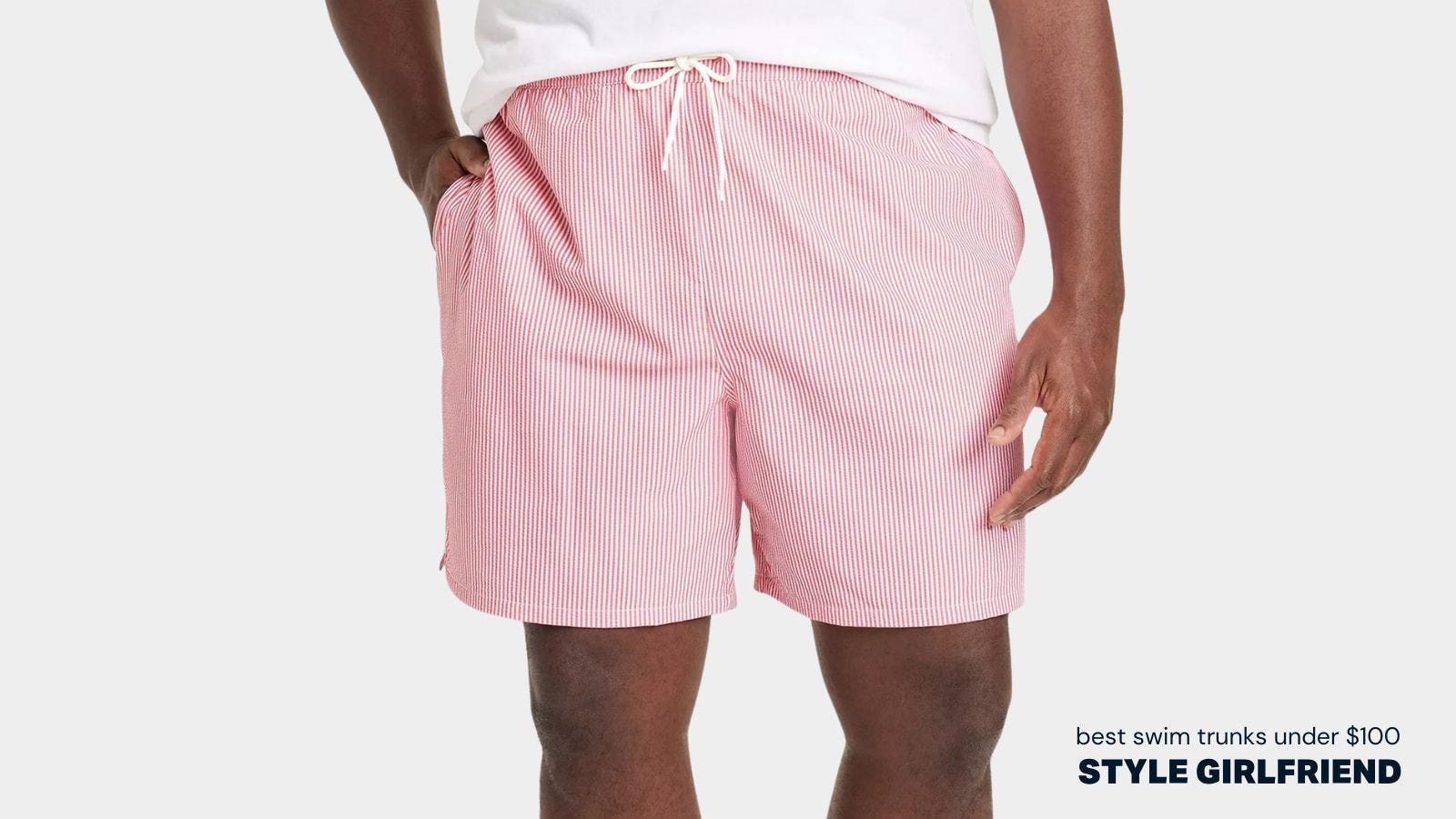target goodfellow striped swim trunks