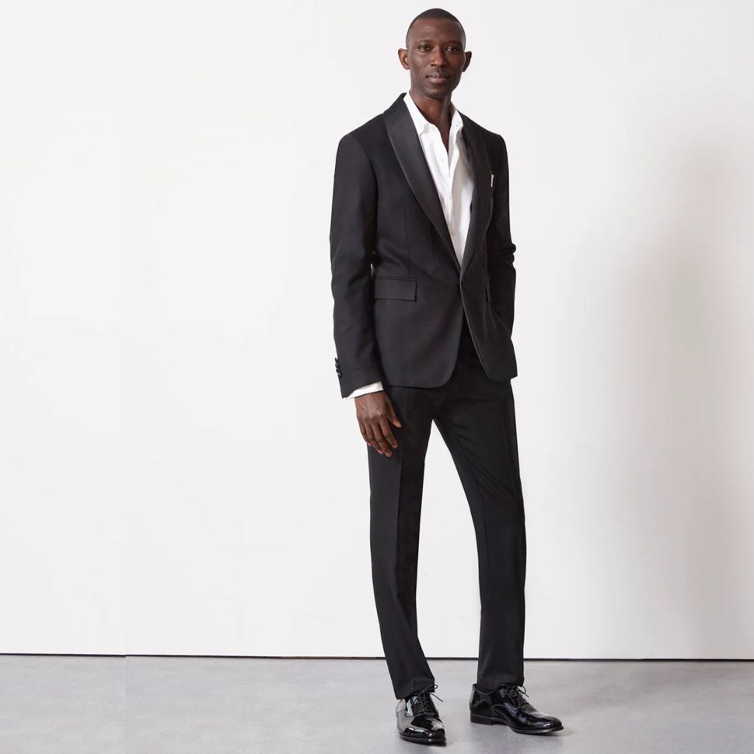 TODD SNYDER ITALIAN SHAWL COLLAR TUXEDO JACKET IN BLACK