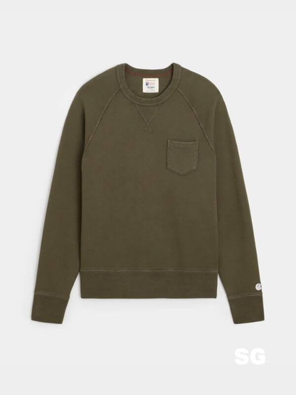crewneck sweatshirt with pocket