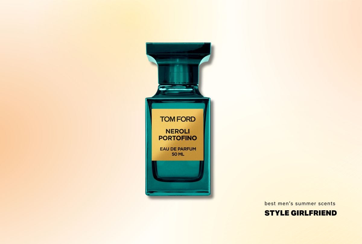 green bottle of fragrance with a cold label and black lettering