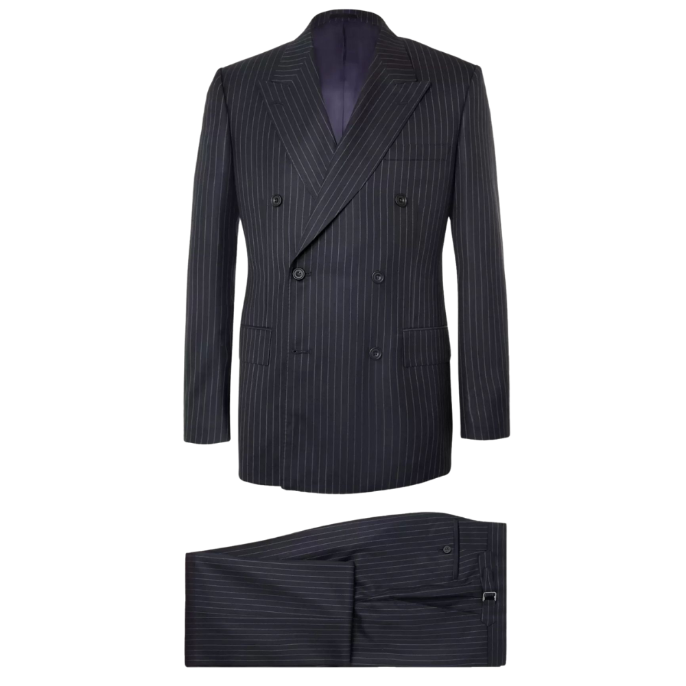KINGSMAN Harry's Navy Pinstriped Super 120s Wool Suit